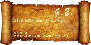 Glattfelder Etelka névjegykártya